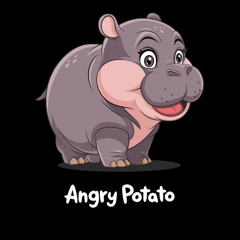 Moo Deng Patate en colère Hippopotame