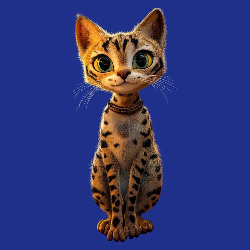 Savannah Chat Chat Maman Mignon Serval Léopard Chats
