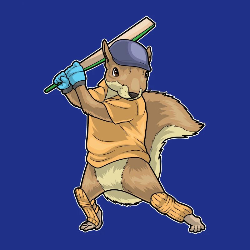 Eichhörnchen Cricket Cricketschläger