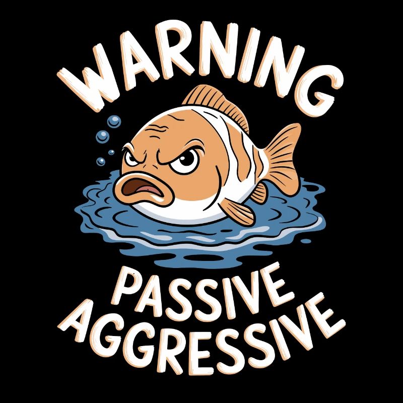 Warnung Passiv-Aggressiver Fisch