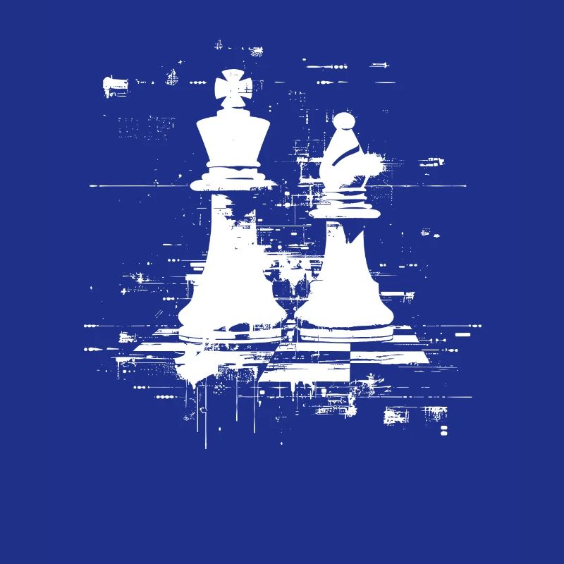 Chess Checkers and King Sketch