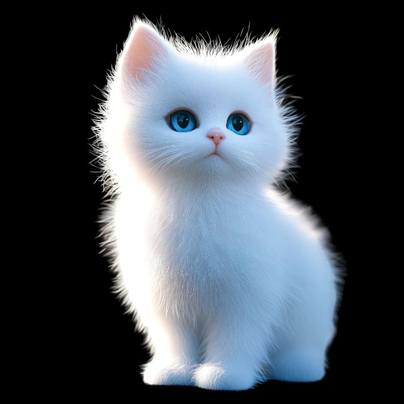 Chat Angora Blanc Chat Angora Chats Angora Mignons
