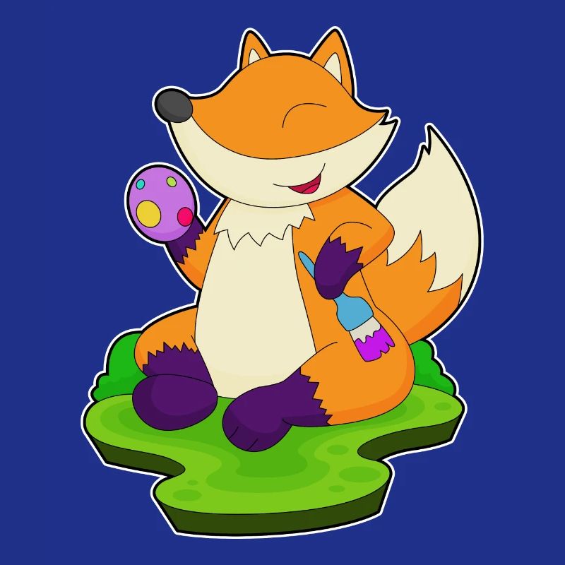 Fox Easter Painting