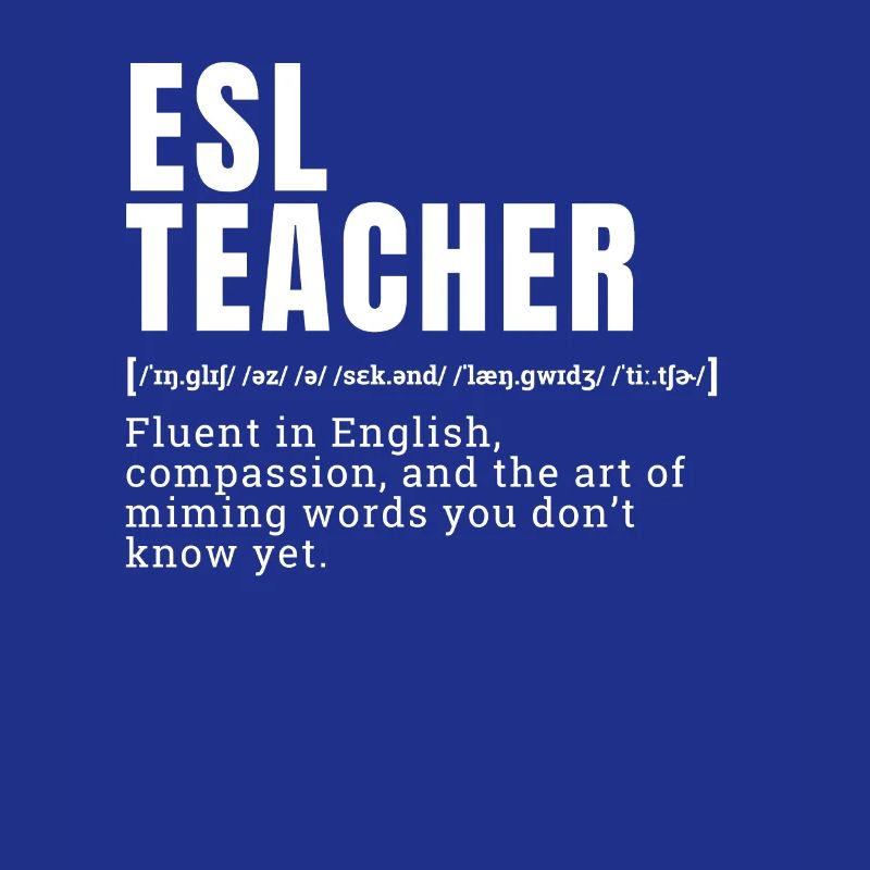 Drôle d’anglais comme professeur de langue seconde ESL ini