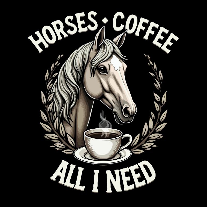 Lustiges Pferd Kunst Pferdebesitzer Pferde Kaffee