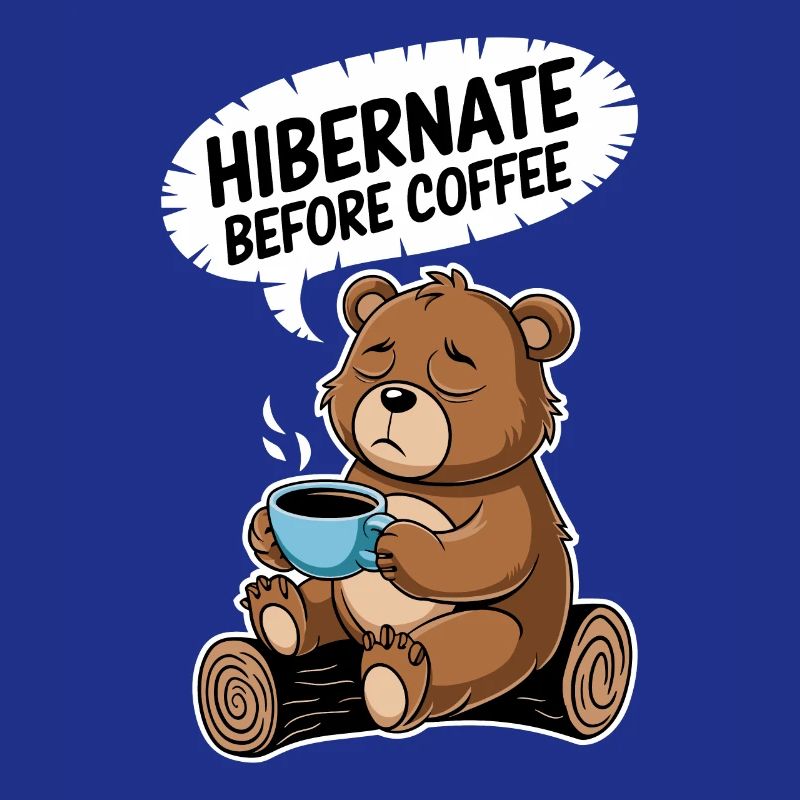 Cozy bear before coffee time