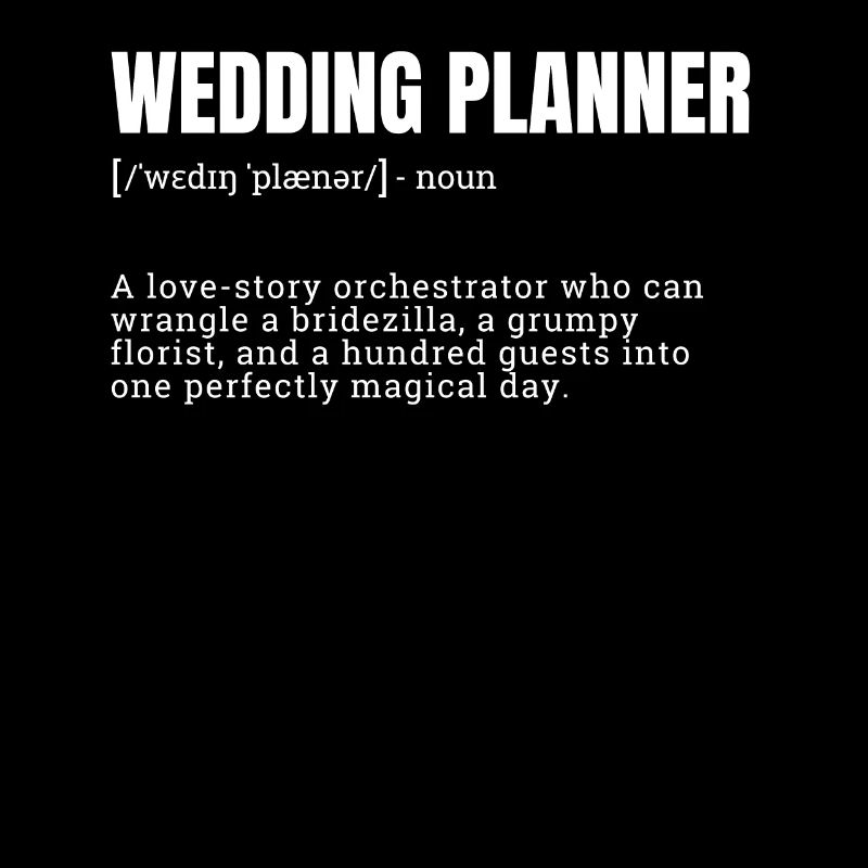 Wedding planner définition T-shirts