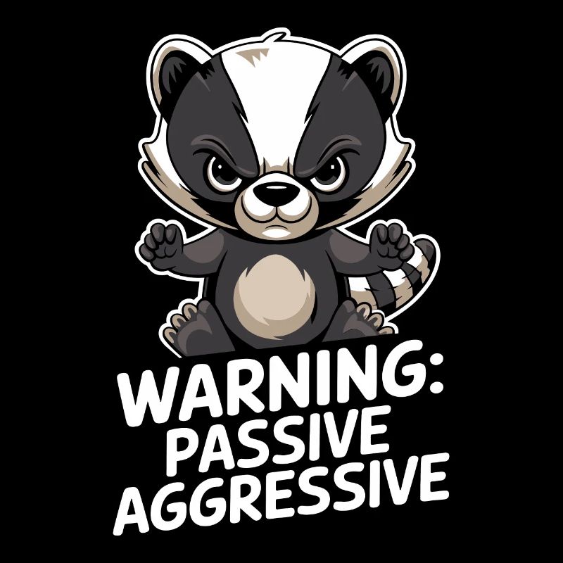 Warnung: Passiv Aggressiv Dachs Cartoon