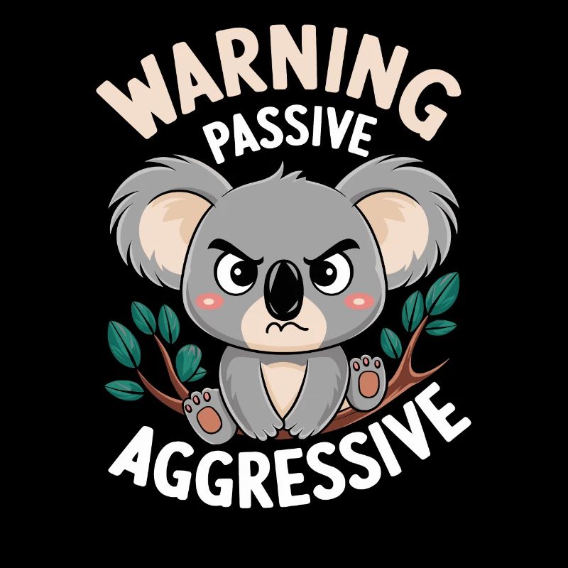 Warning, Passive, Aggressive, Koala, Humor