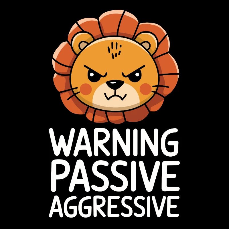 Warning, Passive, Aggressive, Lion, Funny