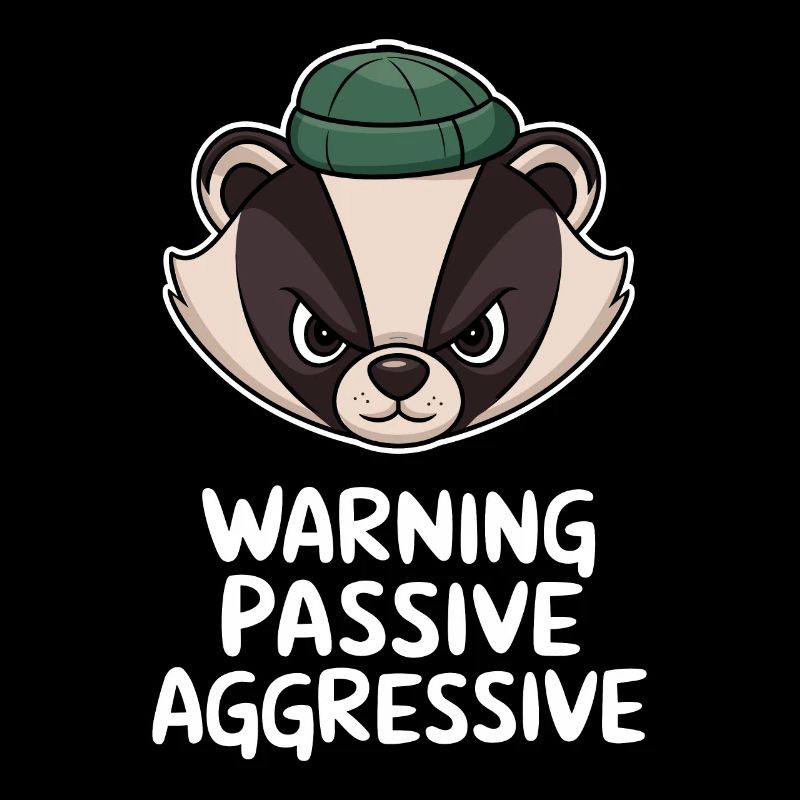 Achtung Passiv Aggressiv Dachs Mit Mütze