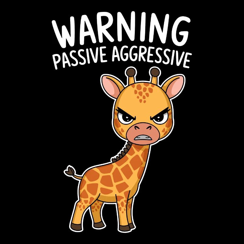 Vorsicht Passiv Aggressive Giraffe Cartoon