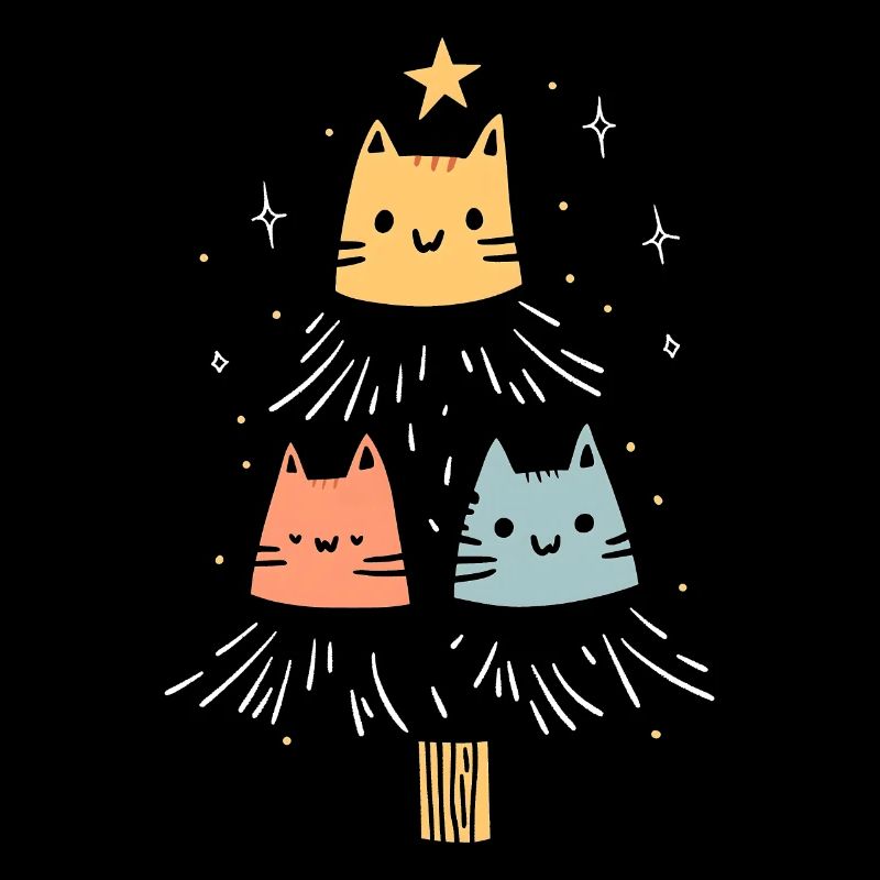Chats arbre de Noël Chat amoureux Cadeau