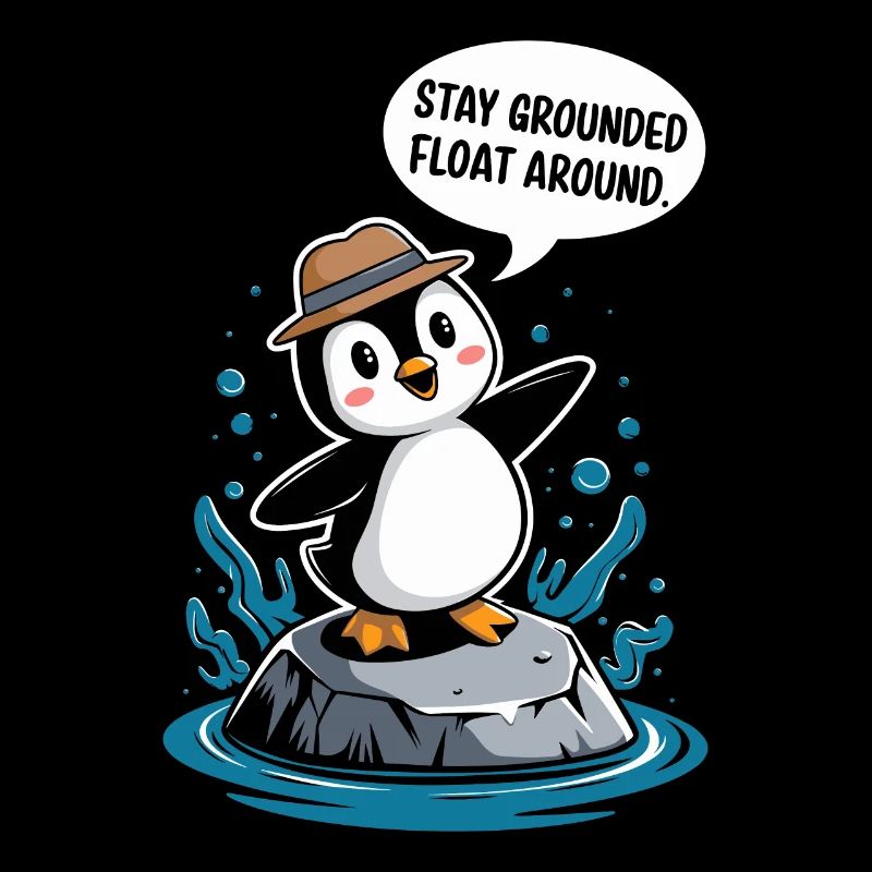 Stay grounded hover around penguin