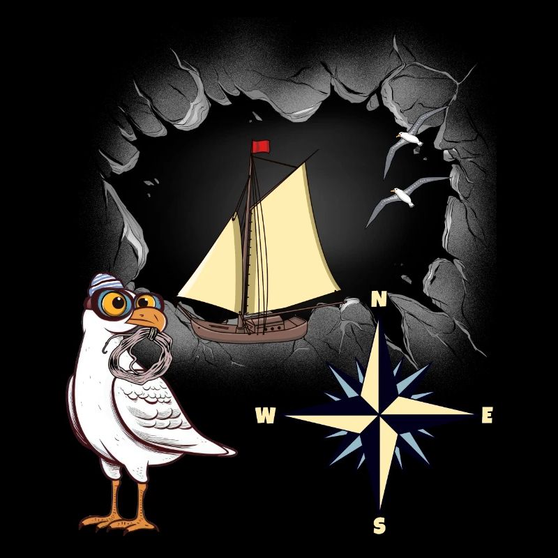 maritim Möwe Möwen Kompass Schiff Schiffe