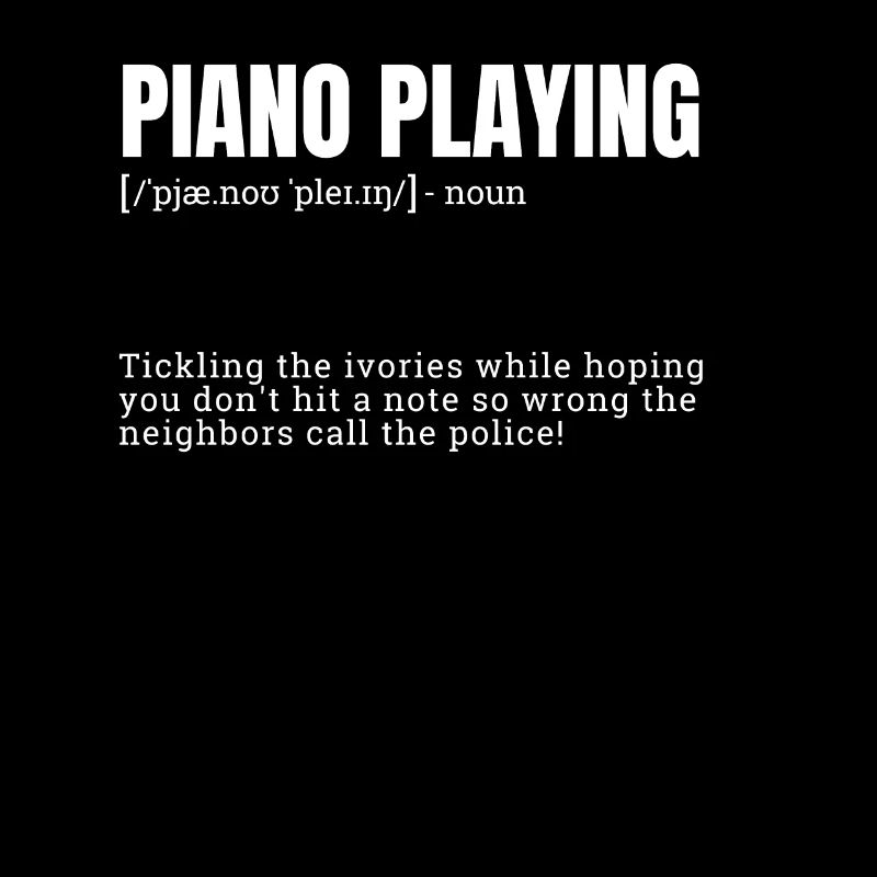 Affiche de jeu de piano drôle Loisirs d’intérieur Definiti