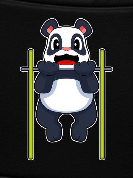 Panda Bodybuilder Pull-ups Bodybuilding