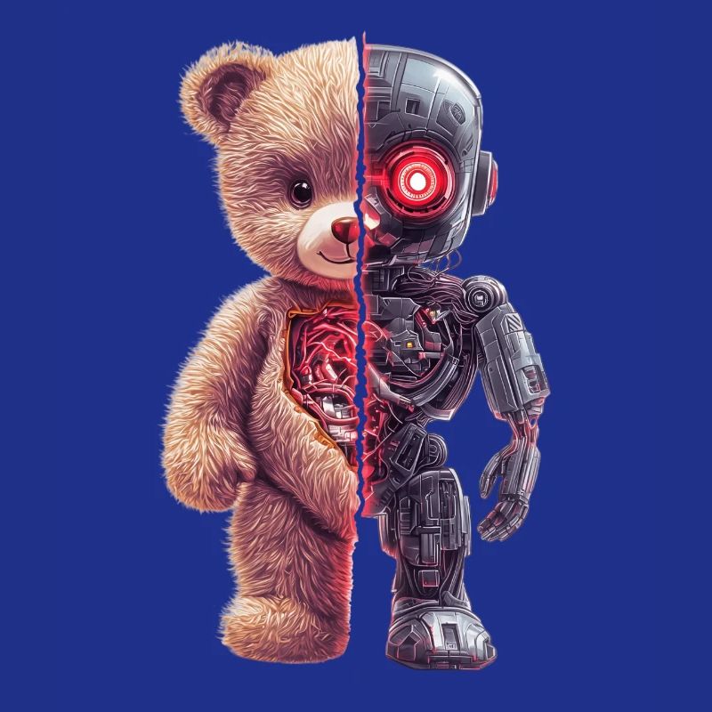 Funny Robot Tech Teddy Bear Cyborg Animal Bear