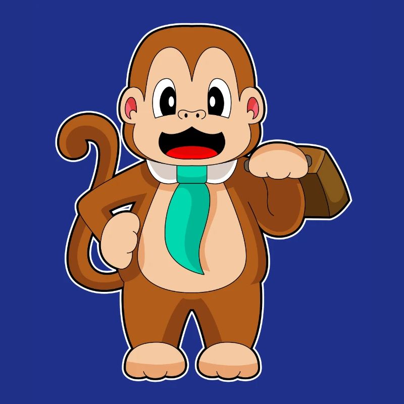Monkey Entrepreneur Porte-documents
