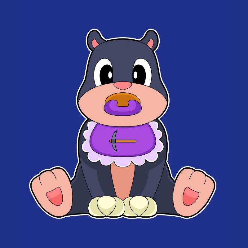 Mole Baby Bib Pacifier