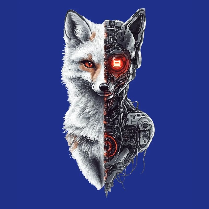 Funny Robot Fox Cyborg Animal Fox Cute Fox