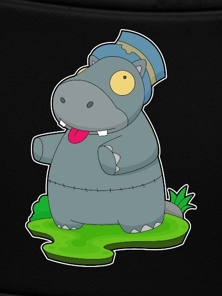 Nilpferd Halloween Zombie