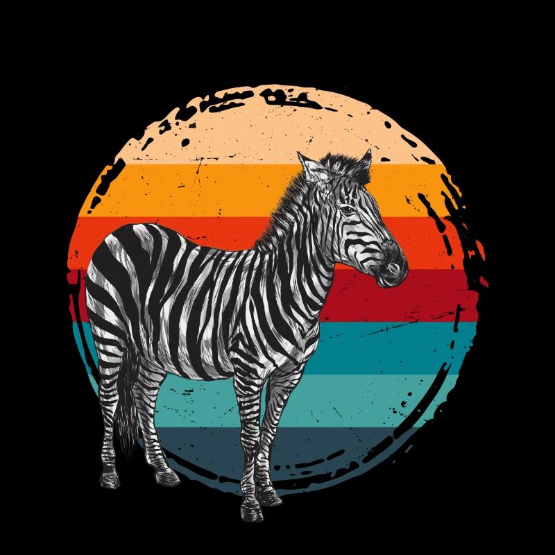 Safari Dreams – Zebra in Retro Sunset