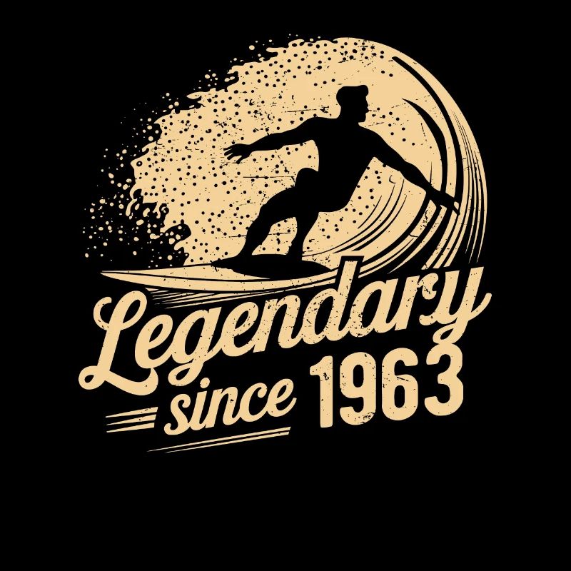 Legendary Since 1963 Birthday Surfer