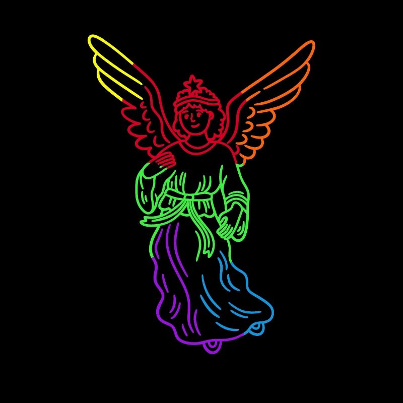 LGBT Rainbow Angel Noël Drapeau arc-en-ciel