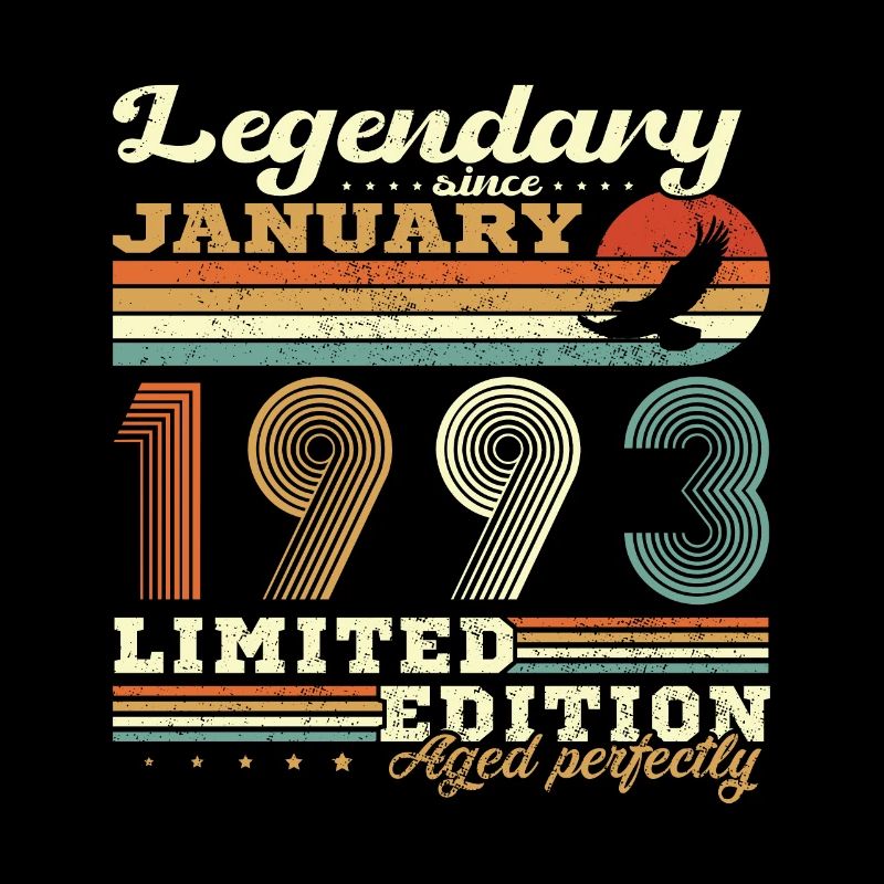 Januar 1993 Vintage Retro Geburtstagsgeschenk