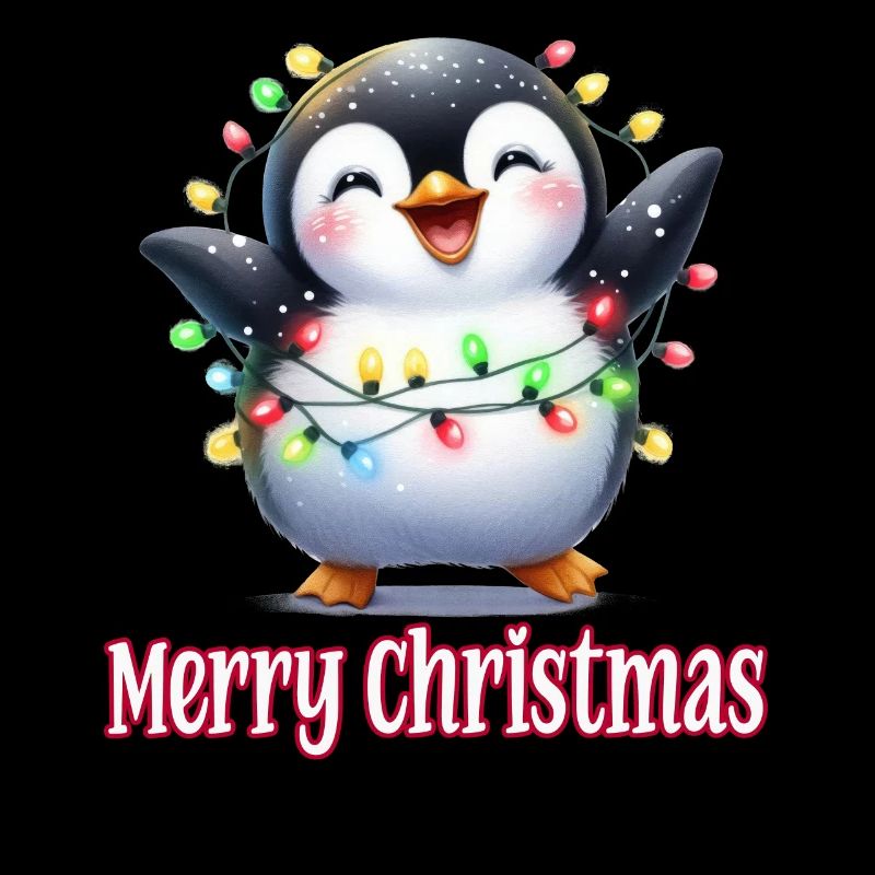 Mignon Pingouin Noël Joyeux Noël