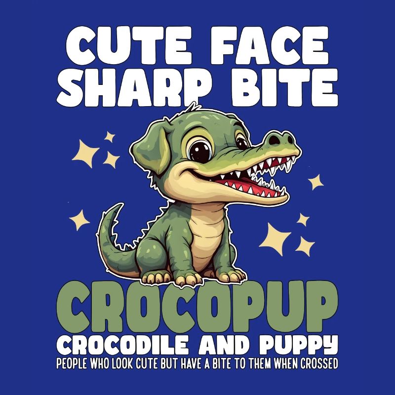 CUTE FACE SHARP BITE - CROCODILE AND PUPPY
