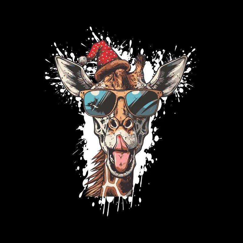 Girafe Noël Drôle
