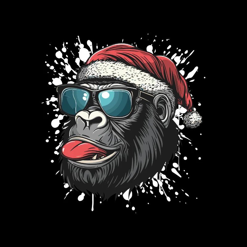 Gorille Noël drôle