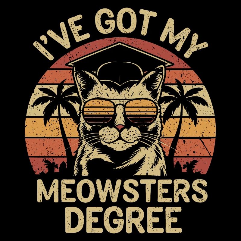 Conception de chat amusante pour les étudiants