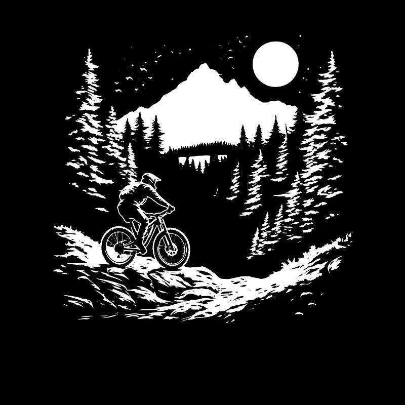 Mountainbiking Zeichnung