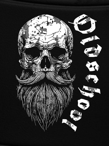 Bearded Oldschool Skull