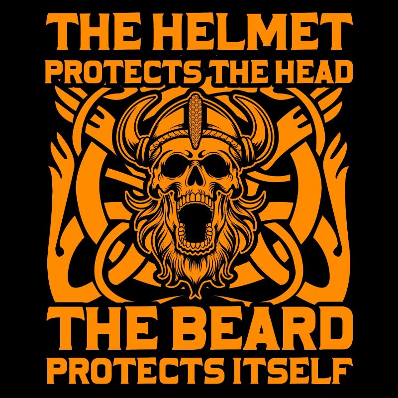 The Helmet protects the Head the beard protects it