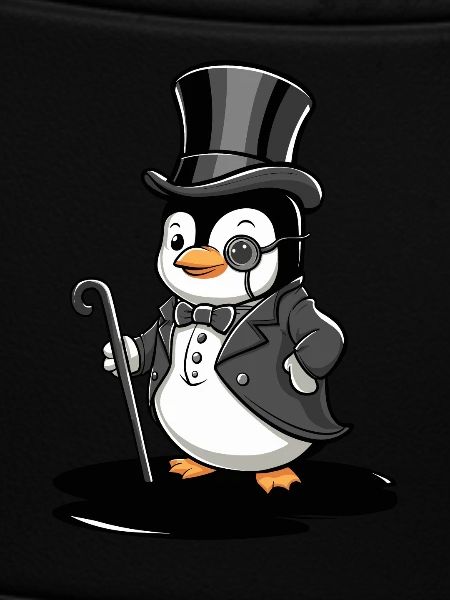 Eleganter Pinguin Mit Zylinder