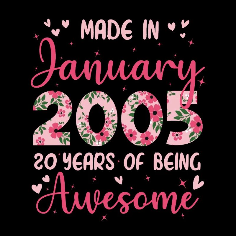 Janvier 2005 Anniversaire 20 Ans Pour Filles