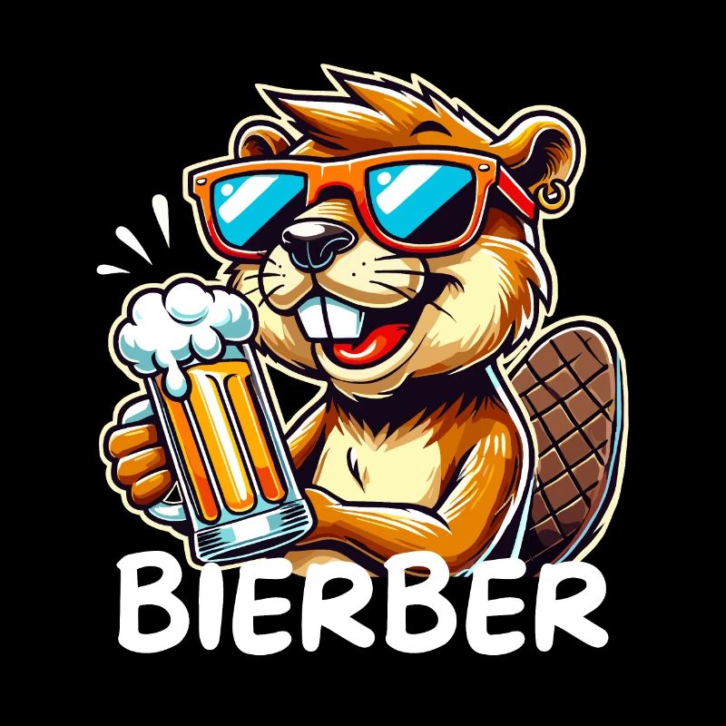 Biber liebt Bier Party Sonnenbrille Karneval Alaaf