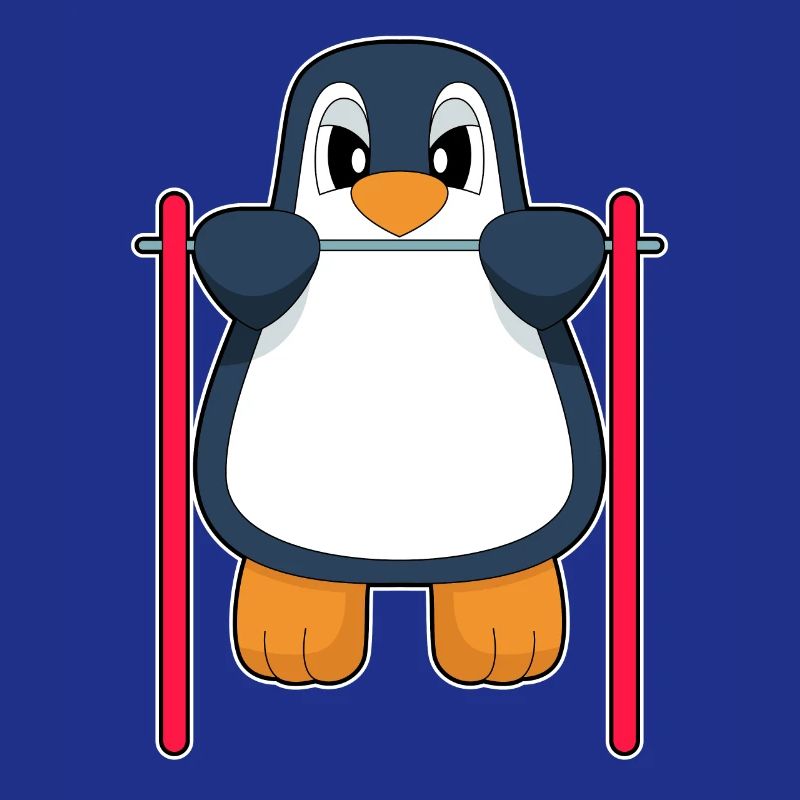 Penguin Bodybuilder Pull-ups Bodybuilding