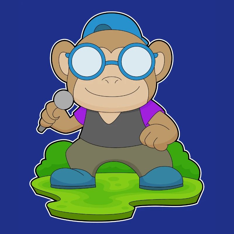 Monkey Singer Microphone Musique