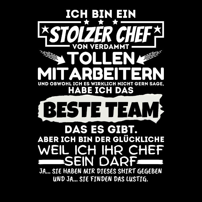 stolzer Chef von verdammt naiven Mitarbeitern
