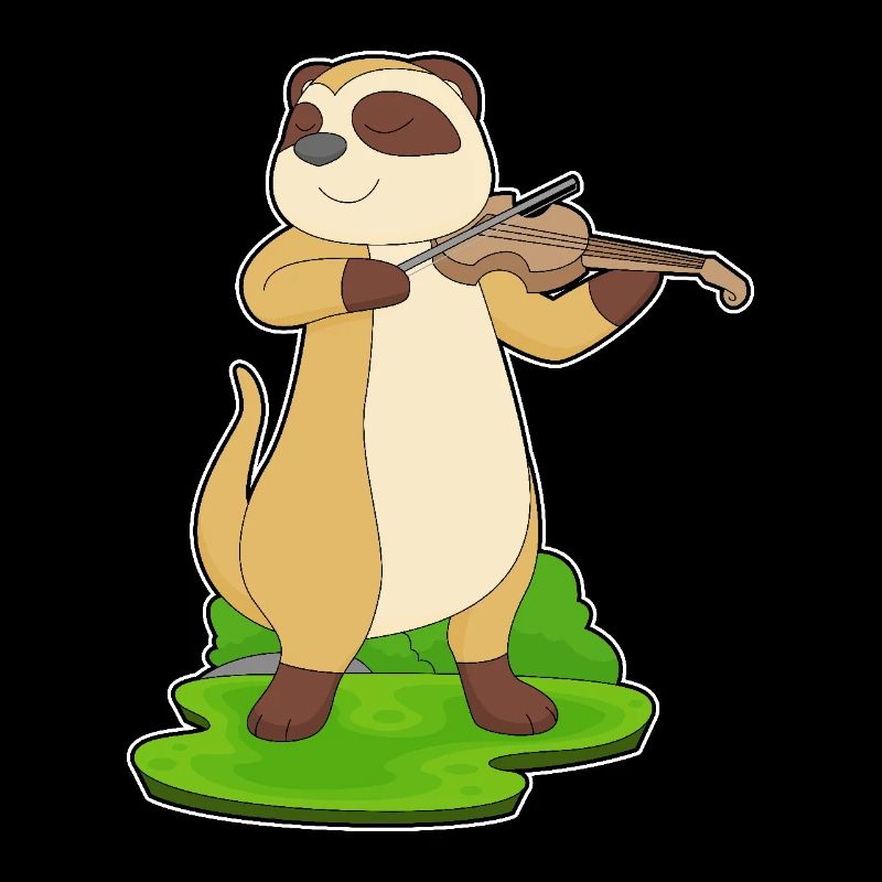 Meerkat Musician Violin