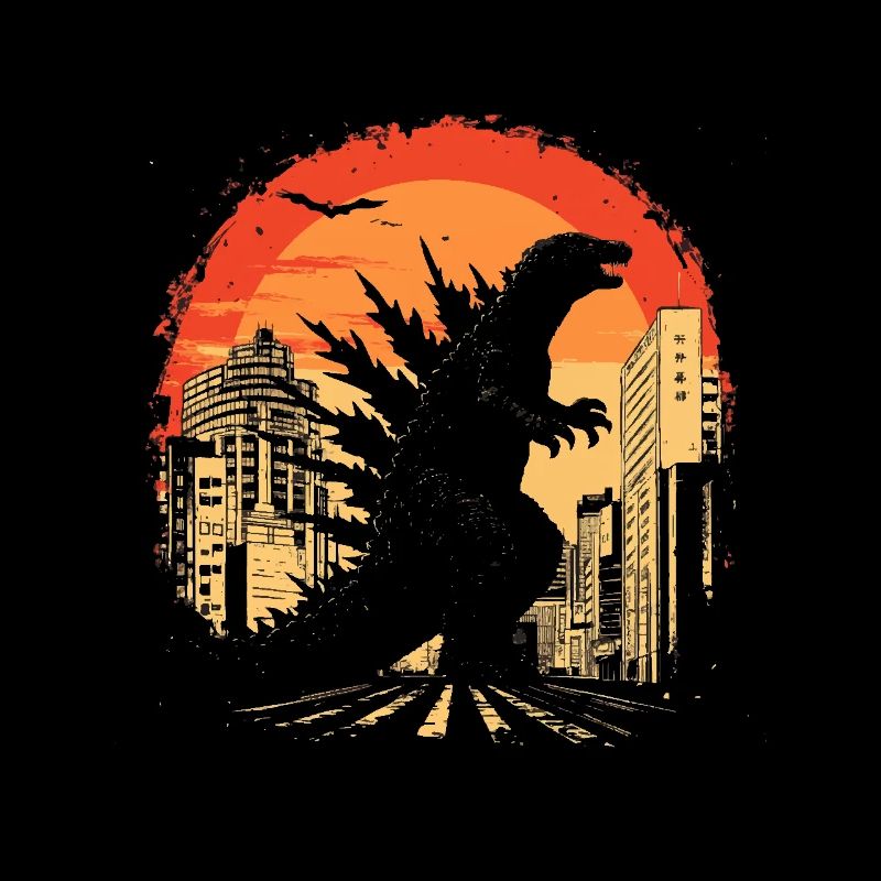 Kaiju Monster Design Sunset Gift Idea