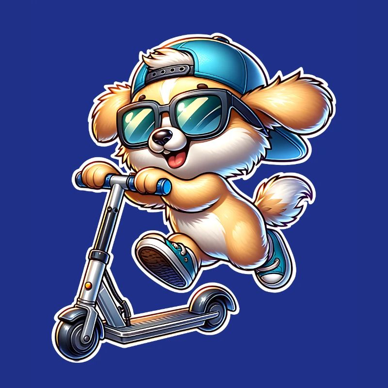 E-Scooter E-Roller Hund Scooter