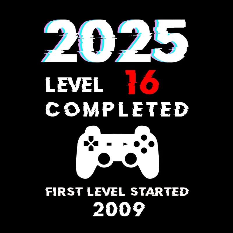 2025 Level 16 / 16. Geburtstag 2025 Gamer Geschenk