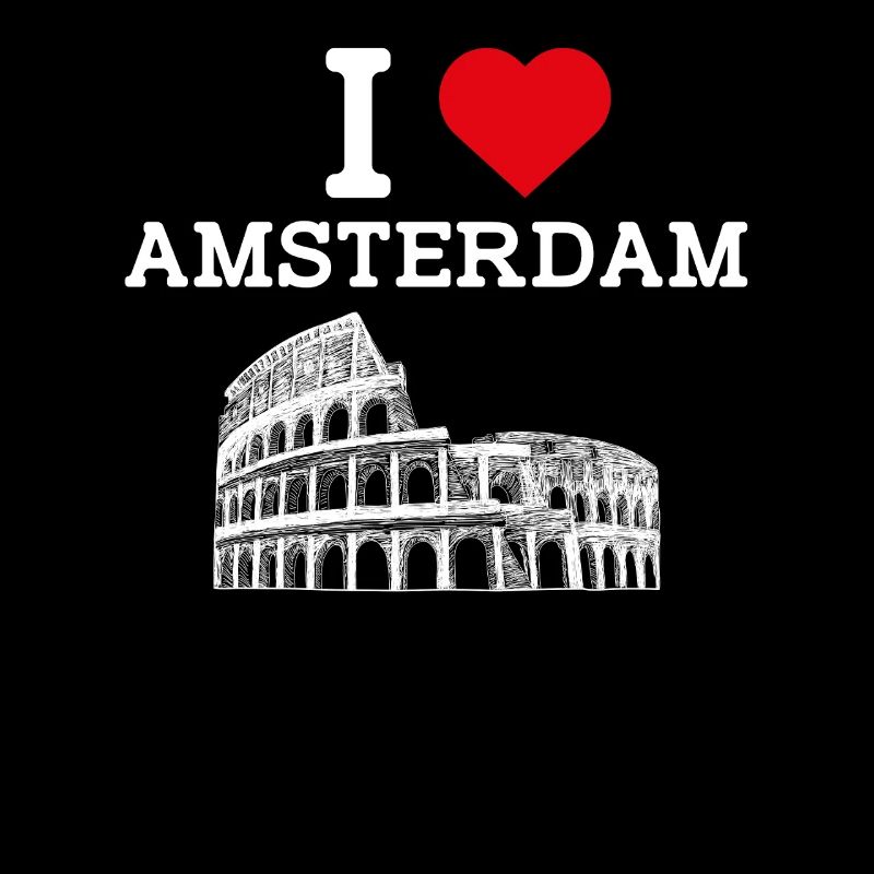 J’aime Amsterdam Colisée Cœur Drapeau Pays-Bas