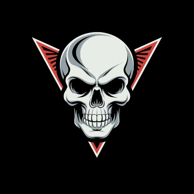Totenkopf Retro Schädel Emblem